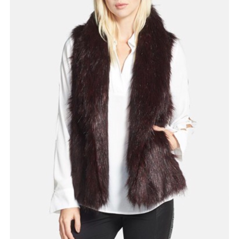 Sam Edelman Faux Fur Vest in Purple
